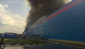 Пожар на складе Ozon в Подмосковье.