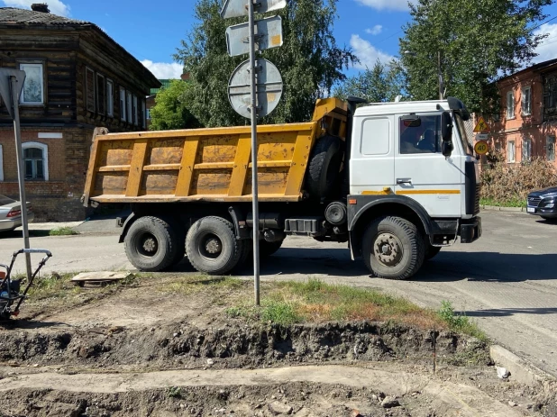 Реконструкция дороги на ул. Никитина. 