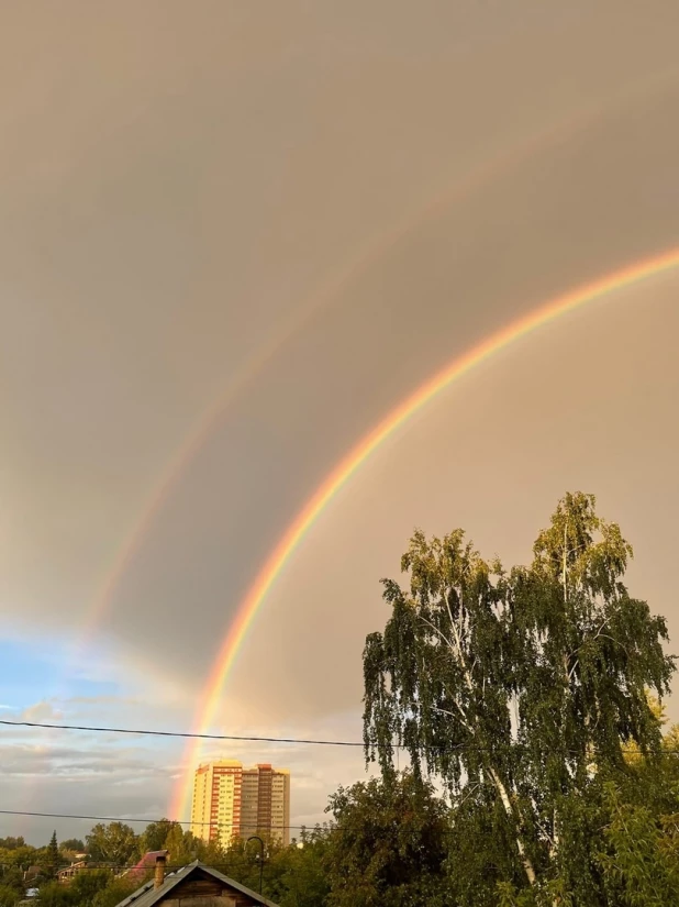 Двойная радуга в Барнауле