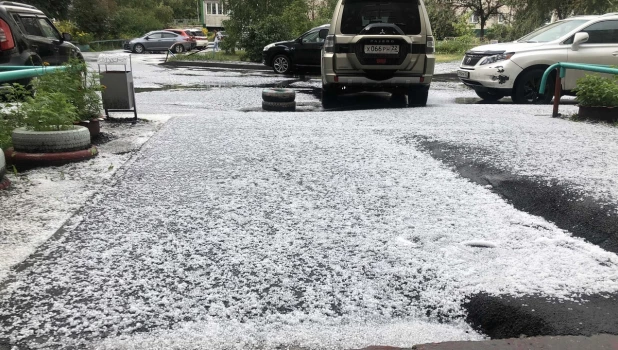 Град в центре Барнаула. 