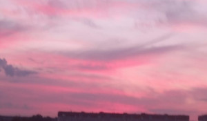 Розовый закат над Барнаулом