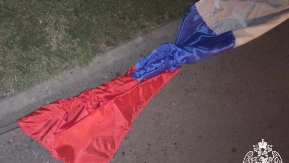 Барнаульцы развеселились и украли флаг России из гирлянды ко Дню города 