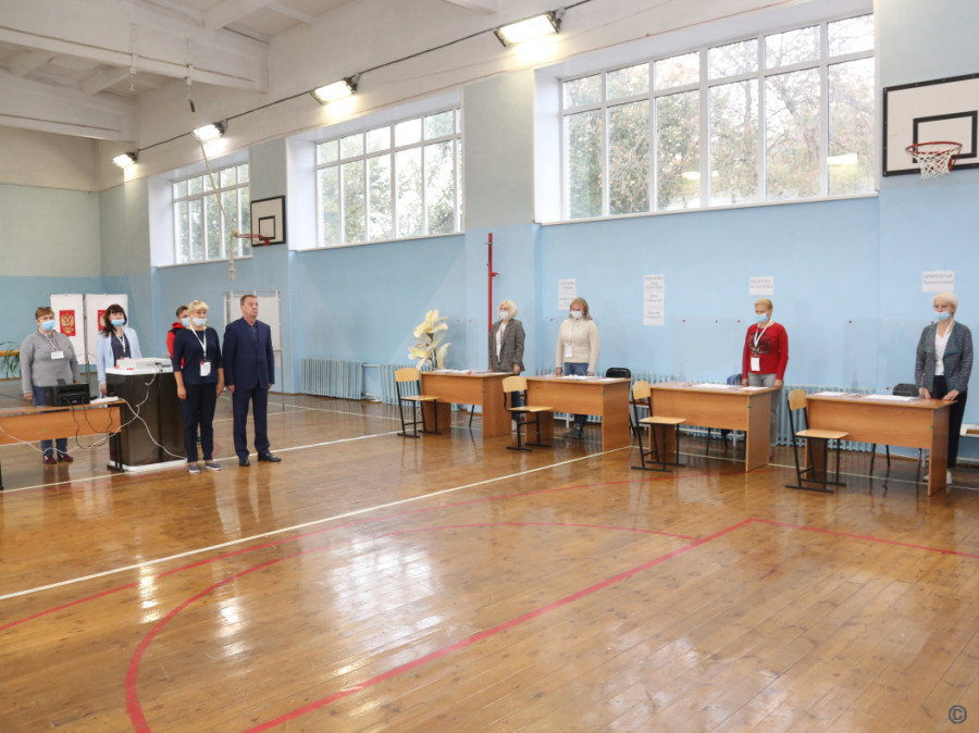 Глава города Вячеслав Франк ознакомился с ходом выборов в единый день голосования