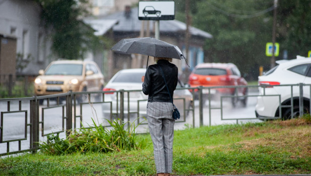Как осенний дождь взбудоражил Барнаул 12.09.2022.