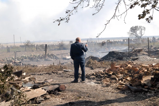 Пожар в Николаевке 2010.