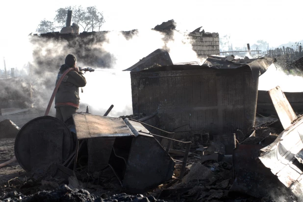 Пожар в Николаевке 2010.