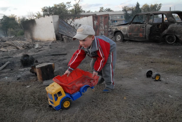 Пожар в Николаевке 2010.