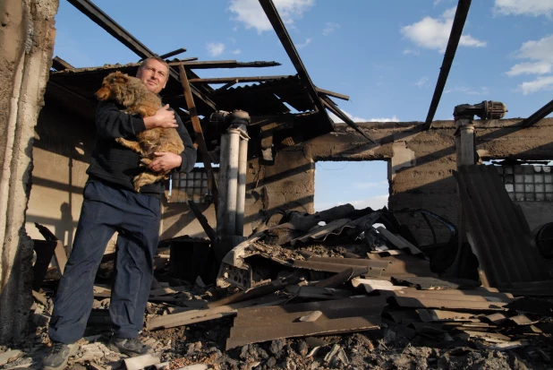 Пожар в Николаевке 2010.