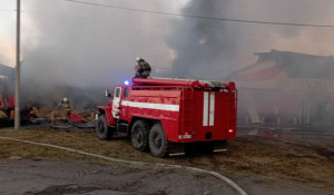 Пожар в магазине строительных материалов в Камне-на-Оби