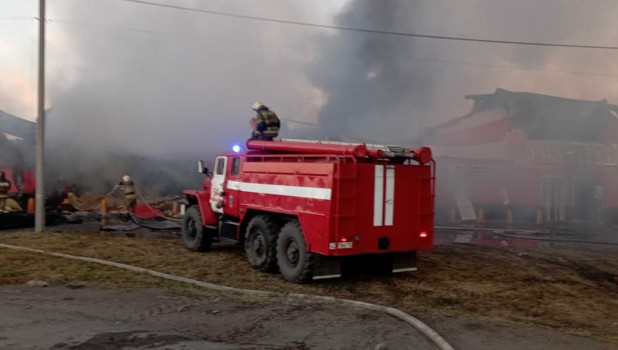 Пожар в магазине строительных материалов в Камне-на-Оби