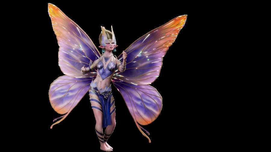 Миранда. Фея-бабочка. Родилась в пыльце от цветов, но имеет сильный характер. Хочет стать крестной и изменить представление о феях.
