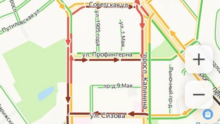 Пробки в Барнауле.