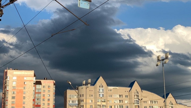 Дождь в Барнауле, пасмурная погода.
