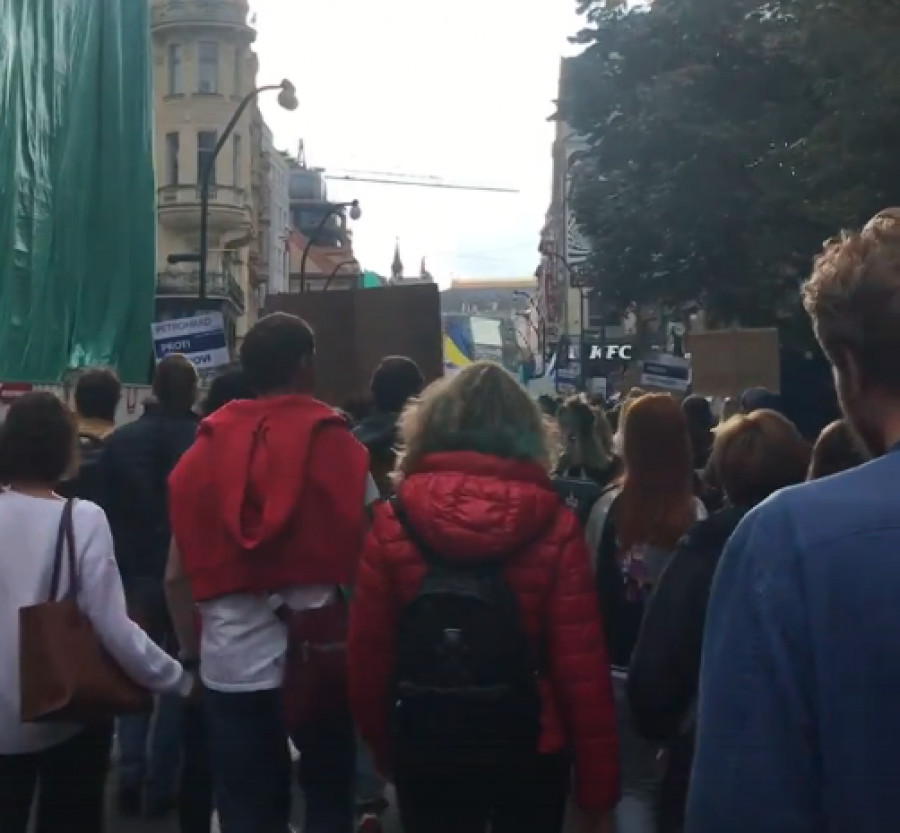 Митинги в Праге. 