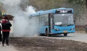 Пожар в автобусе №35