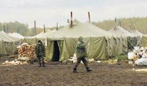 Размещение мобилизованных из Алтайского края в Омске.