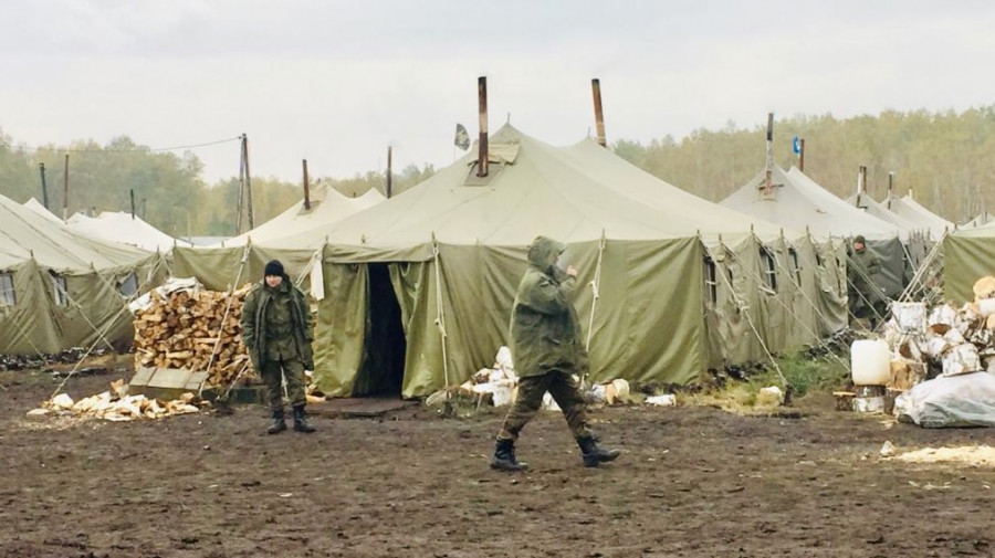 Размещение мобилизованных из Алтайского края в Омске.