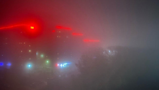 Туман в Барнауле. 6-7 октября 2022 года