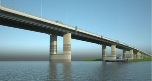Третий мост через Обь в Барнауле. 