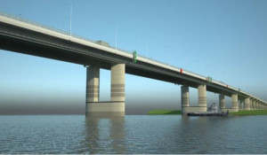 Третий мост через Обь в Барнауле. 