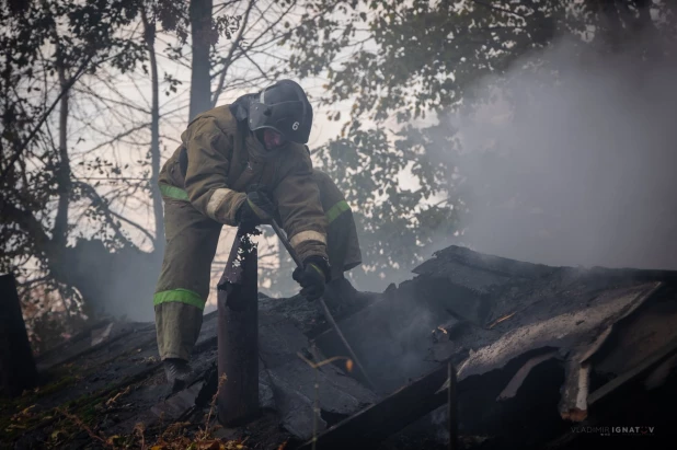 Пожар в частном доме. 