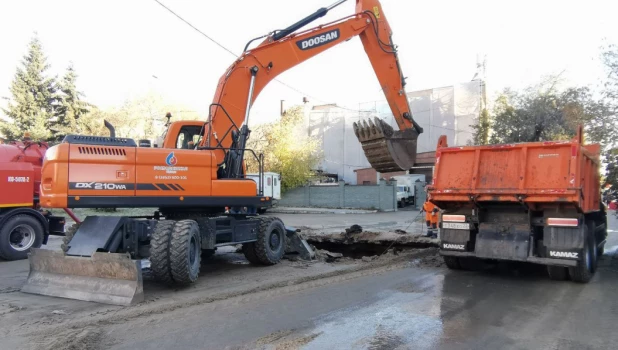 Устранение повреждения на улице Димитрова