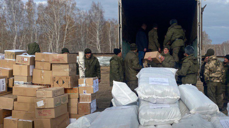 Гуманитарная помощь приехала в учебный центр в Омске.