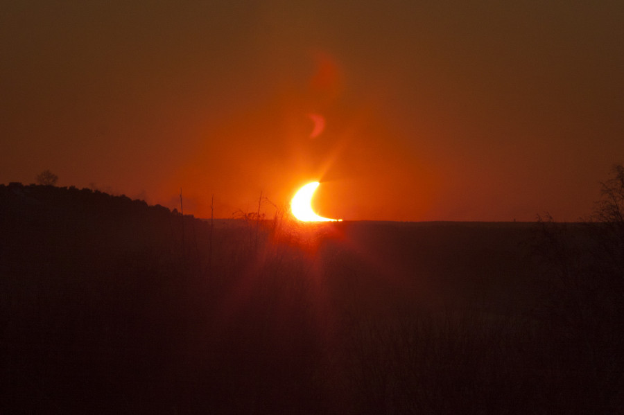 Солнечное затмение в Барнауле 2022.