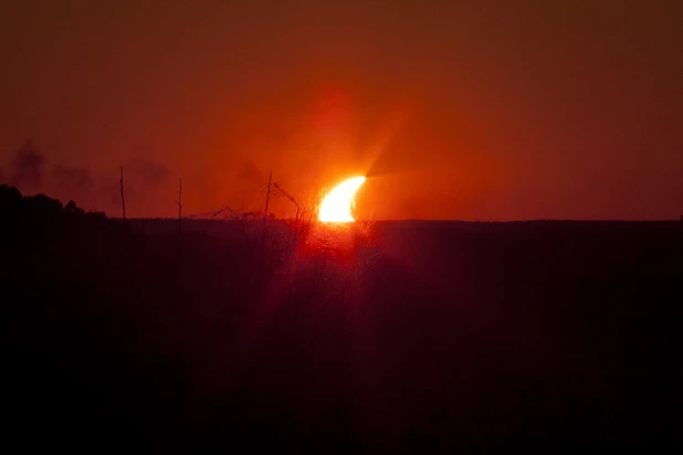 Солнечное затмение в Барнауле 2022.