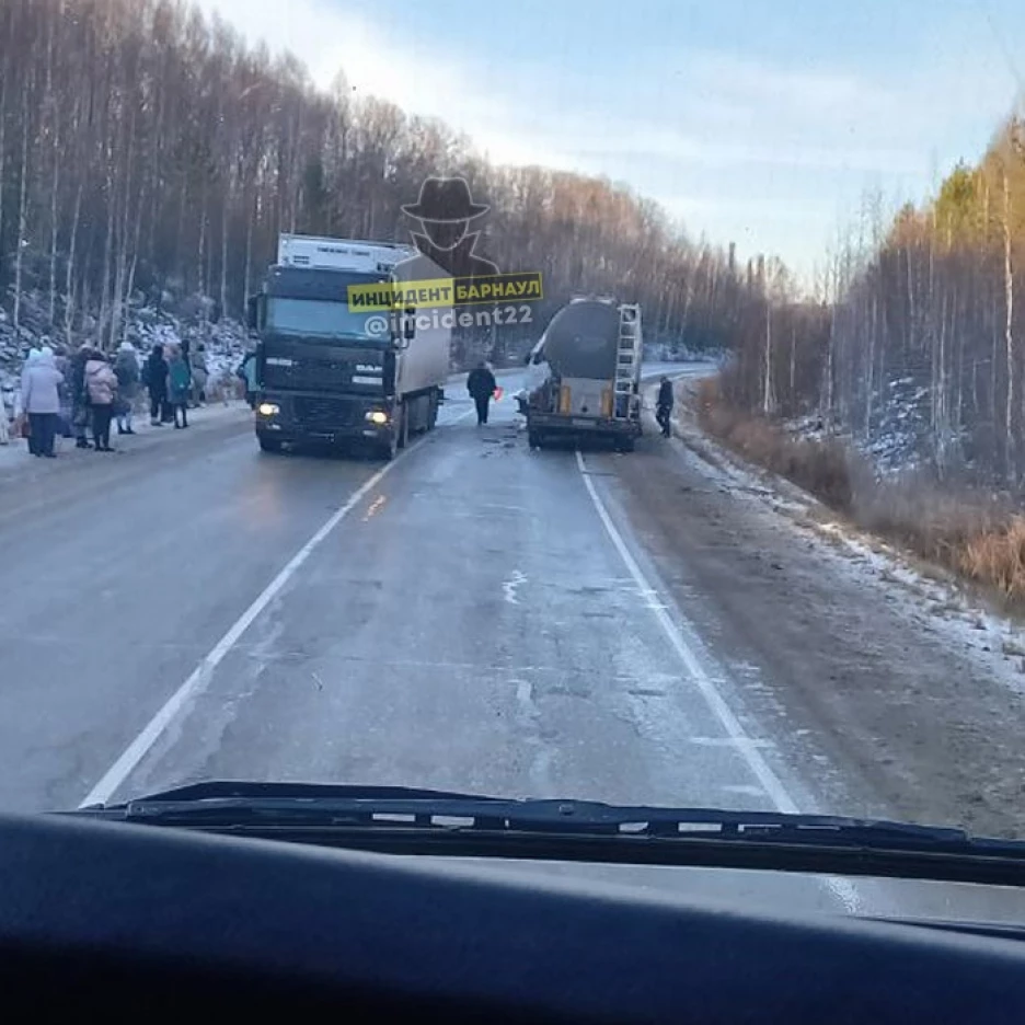 Автобус и грузовик столкнулись в Алтайском крае