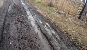 Грязь в поселке Украинский.