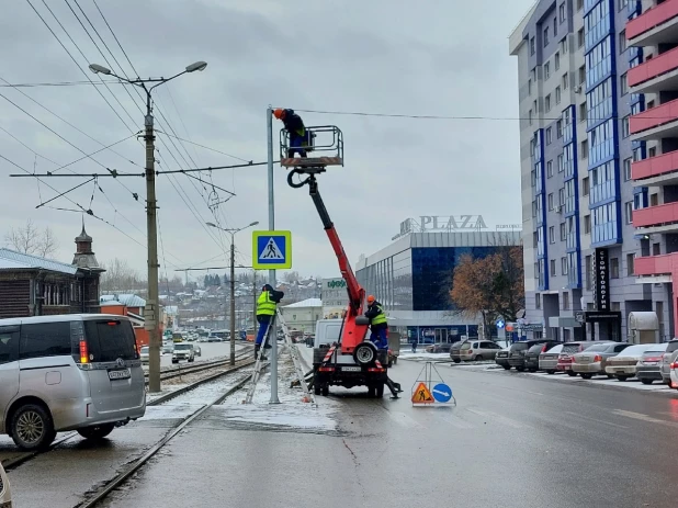 Новые светофоры на пересечении пр. Красноармейского и ул. Никитина. 