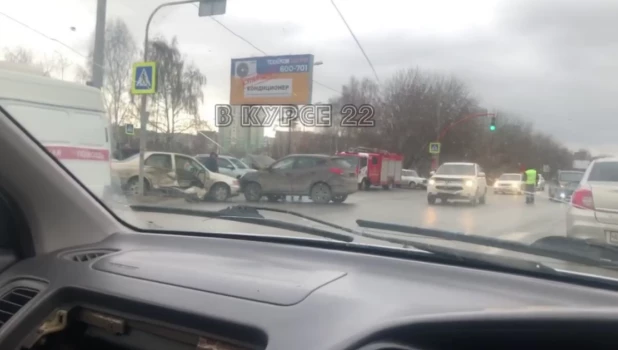 Жесткое ДТП в Барнауле.