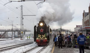 Прибытие поезда Деда Мороза в Барнаул. 2022 год. 