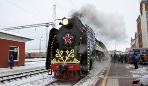 Прибытие поезда Деда Мороза в Барнаул. 2022 год. 