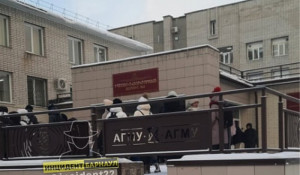 Эвакуация Медуниверситета в Барнауле. 