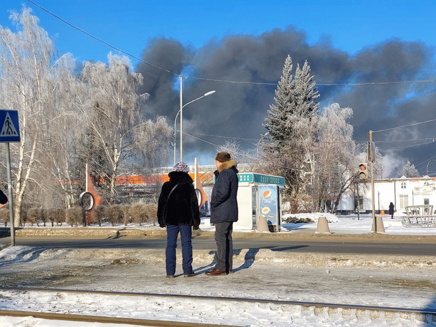 Пожар на Алтайском шинном комбинате.