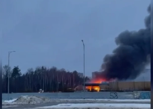 Пожар в ТЦ "Стройпарк"