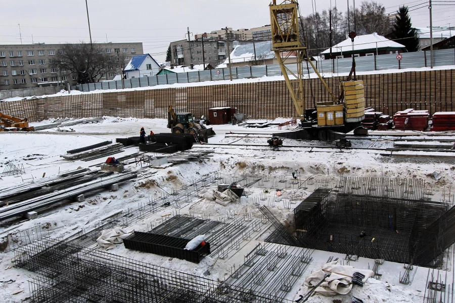 Строительная площадка Opera Residence. Декабрь, 2022.