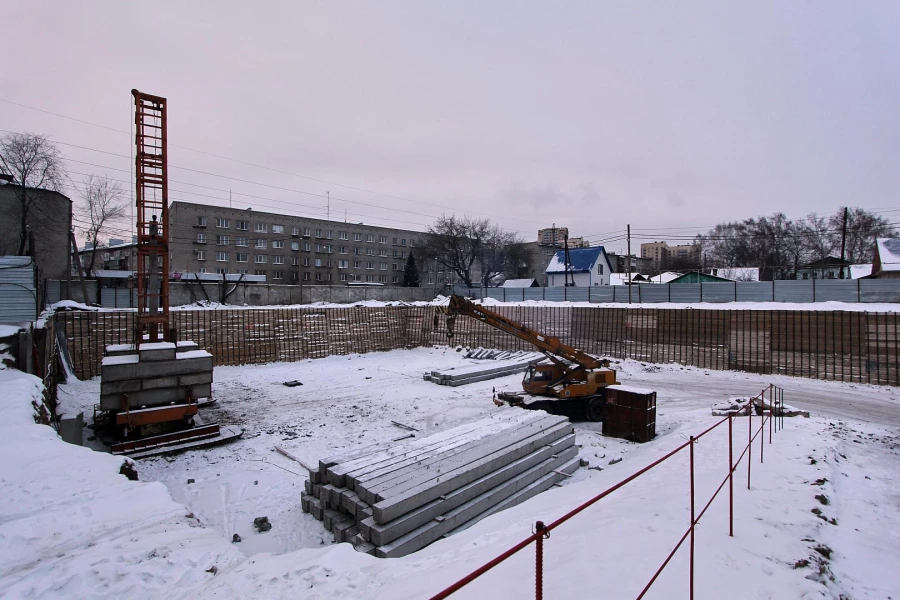 Строительная площадка Opera Residence. Декабрь, 2022.