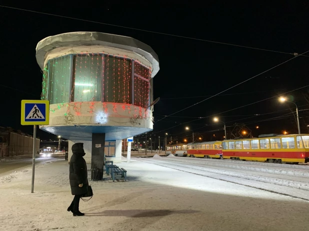 Подготовка города к Новому году.