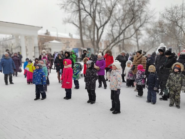 Открытие новогодней аллеи в "Изумрудном" парке. 