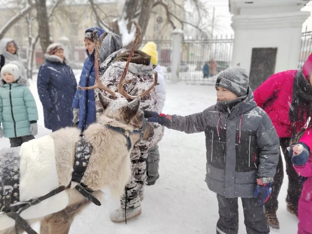 Открытие новогодней аллеи в "Изумрудном" парке. 