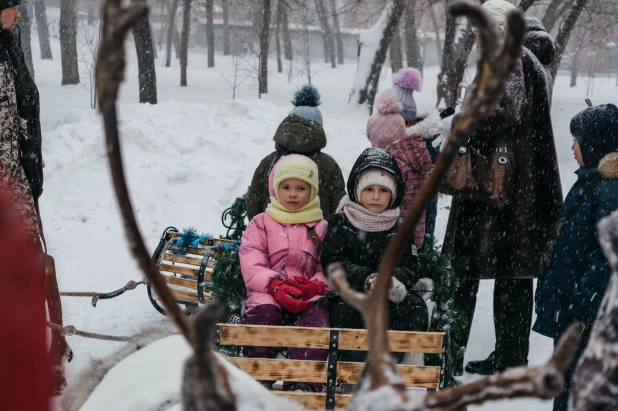 Открытие новогодней аллеи в Изумрудном парке, 2022. 