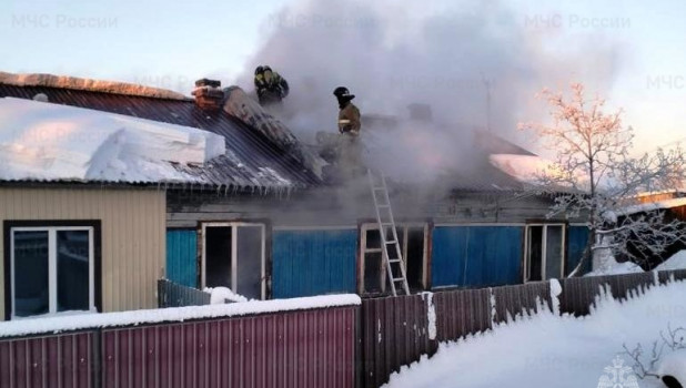 Пожар в поселке Железнодорожный (Иркутская область)