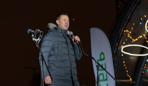 Открытие катка в Новосибирске.