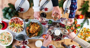 Новогоднее застолье.