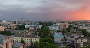 Жилые дома в Барнауле, центр Барнаула.