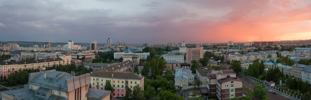 Жилые дома в Барнауле, центр Барнаула.