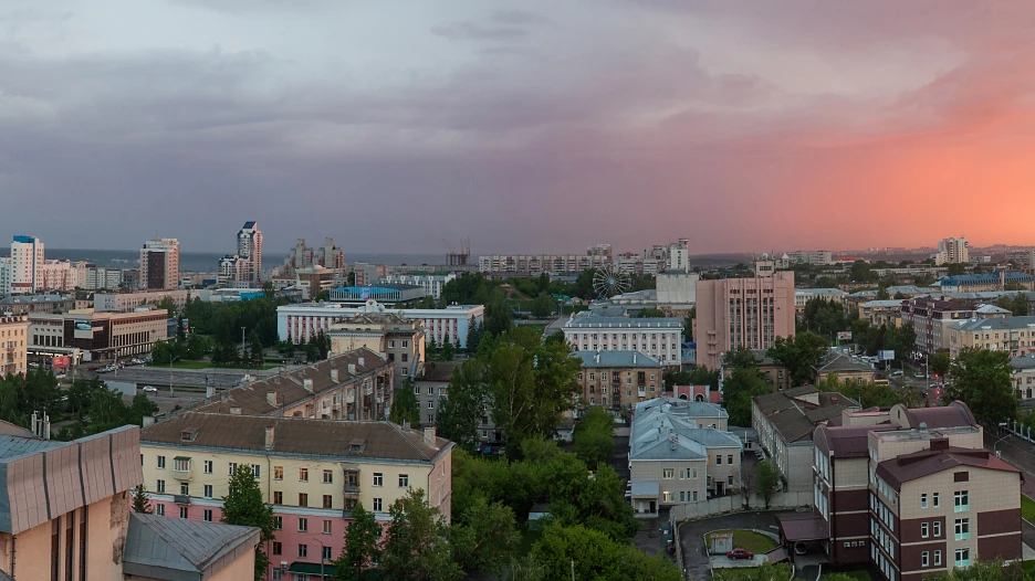 Жилые дома в Барнауле, центр Барнаула.